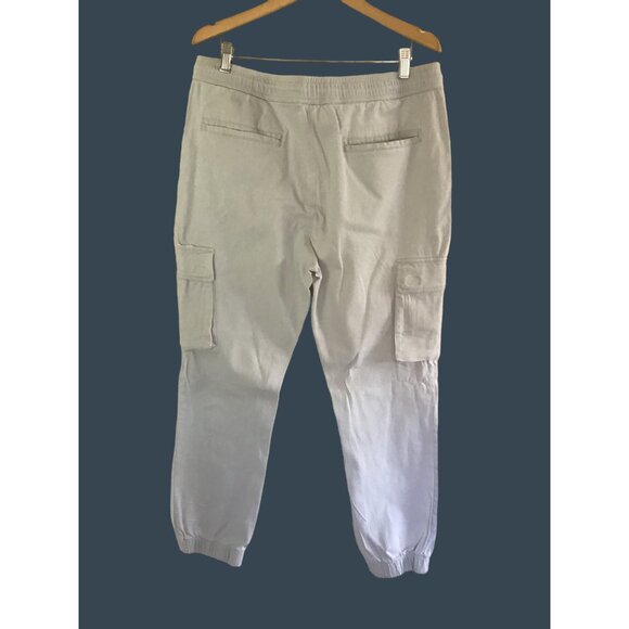 AND NOW WHAT- MENS LIGHT GREY PULLOVER ELASTIC WAIST TAPPER LEG PANTS X-LARGE - Picture 5 of 8